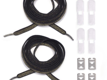 Atacadores elásticos Ata® cor preto dourado