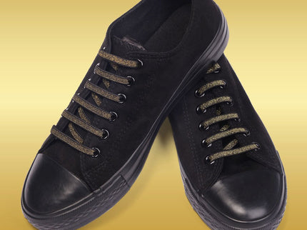 Atacadores elásticos Ata® cor preto dourado