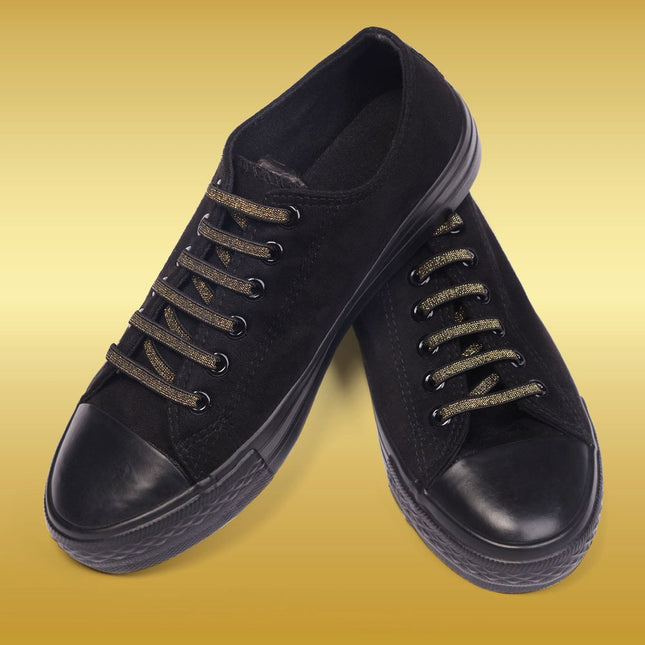 Atacadores elásticos Ata® cor preto dourado