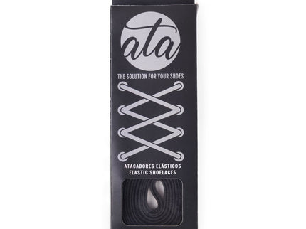 Atacadores elásticos Ata® cor preto prateado