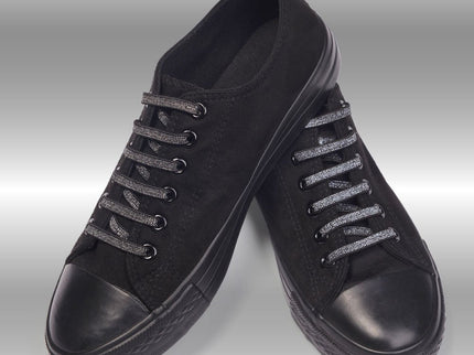 Atacadores elásticos Ata® cor preto prateado