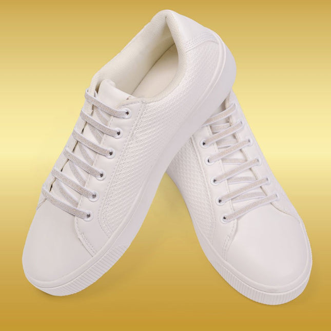 Atacadores elásticos Ata® cor branco dourado