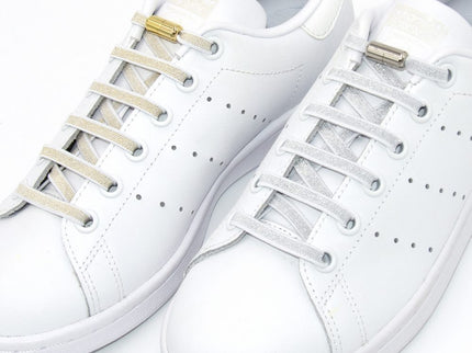 Atacadores elásticos Ata® cor branco dourado