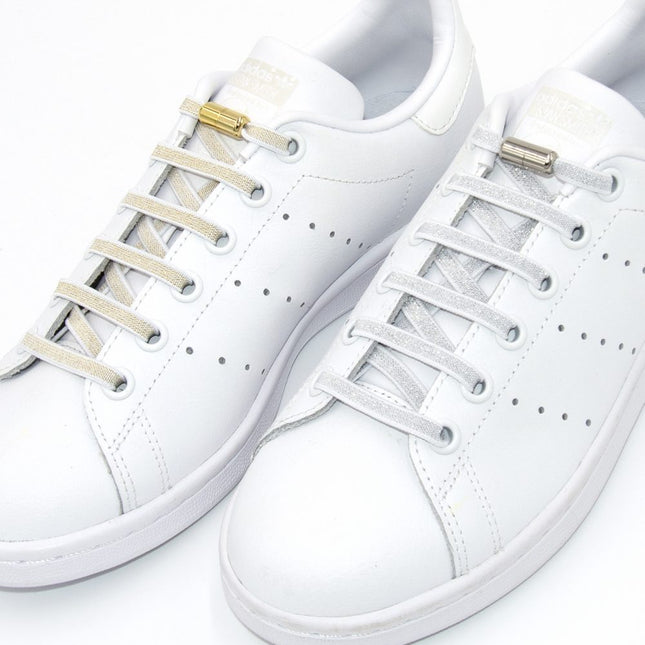 Atacadores elásticos Ata® cor branco dourado