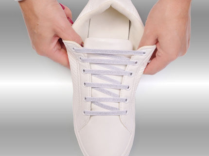 Atacadores elásticos Ata® cor branco prateado