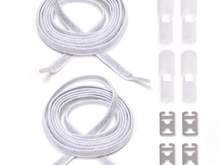 Atacadores elásticos Ata® cor branco prateado
