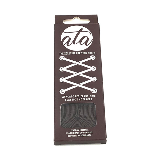 Atacadores elásticos Ata® cor castanho escuro